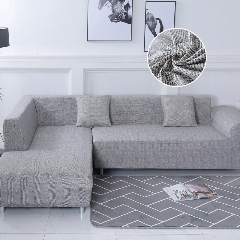 Пожалуйста, закажите набор диванов(2 шт.) если l-образный угловой шезлонг диван эластичный чехол покрывала для дивана стрейч для гостиной - Цвет: Color 19