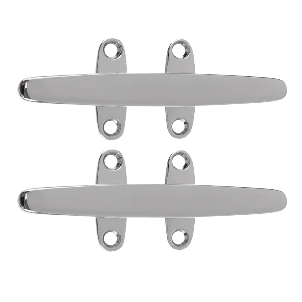 2x Marine Grade Stainless Steel Bollard Sleek Line Cleat Open Base Boat Deck Mooring 8 inch 2x Marine Grade Stainless Steel Bollard Sleek Line Cleat Open Base Boat Deck Mooring 8 inch