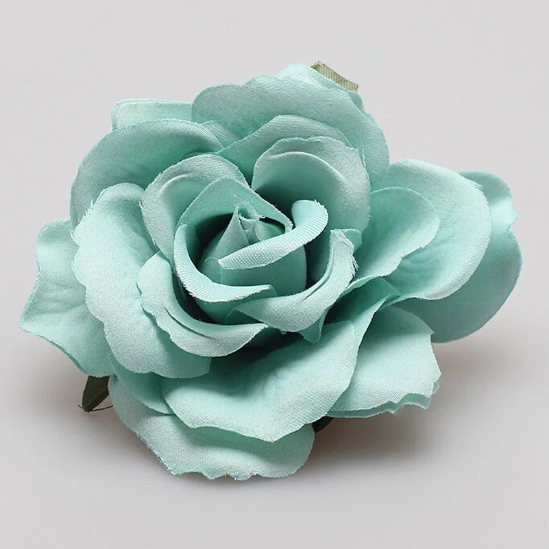 Mint Green Свадебная вечеринка, свадебные аксессуары для волос, женские заколки в виде цветка розы, брошь, летние Искусственные Цветочные заколки, заколки для волос, заколки для волос - Цвет: Mint Green