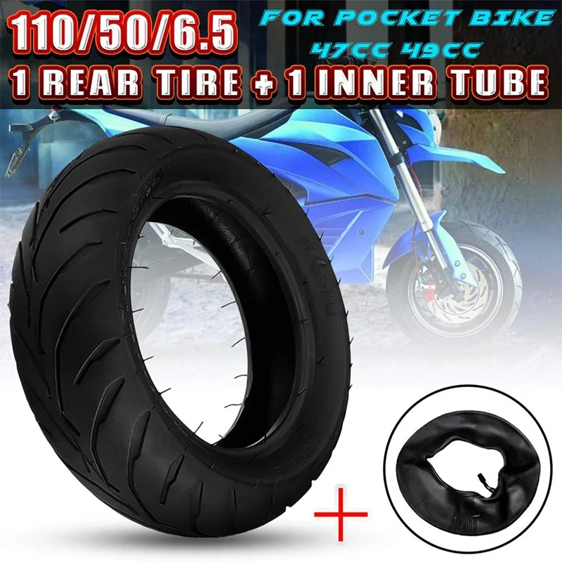 Передние и задние шины+ внутренняя труба 90/65/6,5 110/50/6,5 для 47Cc 49Cc карманный мини-велосипед