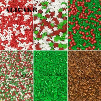 

500g Merry Christmas Edible Cake Sugar Sprinkles Decorating Star Tree Crutch Gingerbread Man Reposteria Y Pasteleria Accesorios