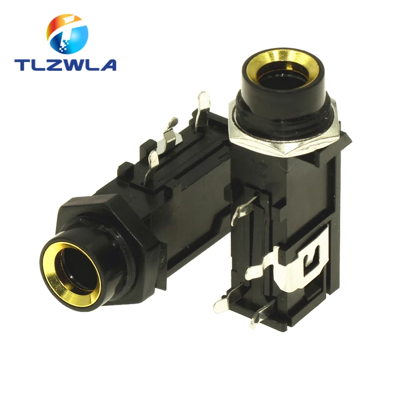 Microphone Jack 6.35 Connector Microphone Jack 6 35 Connector 5pcs