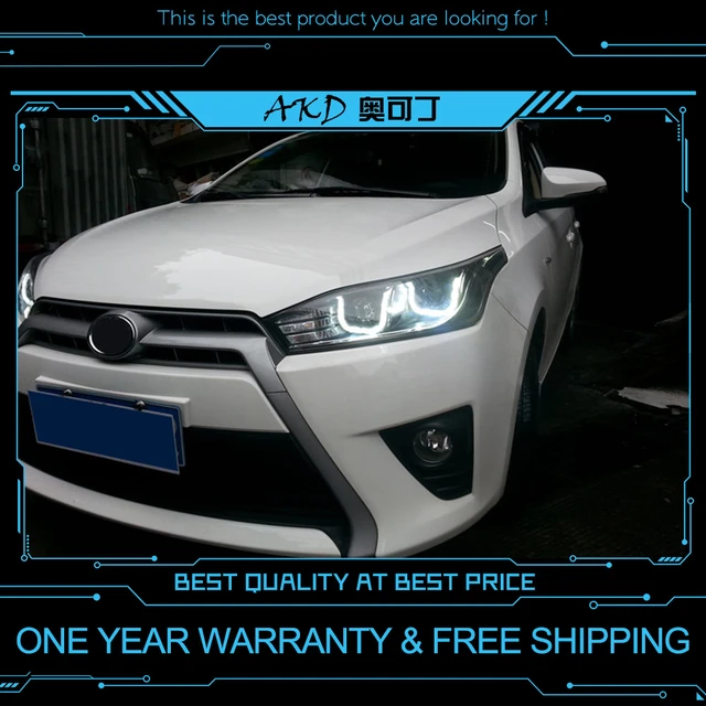 Car Headlights for Toyota Yaris LED Headlight 2013-2016 Head Lamp DRL Signal Projector Lens Automotive - AliExpress