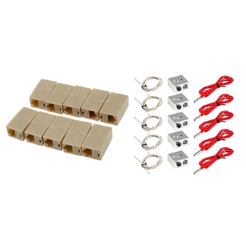 

10 Pcs CAT5 RJ45 Network Cable Extender Connector Adapter & 1 Set Aluminum Heater Block for Mk7 / Mk8 3D Printer