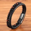 Men’s Classic Special Style Leather And Beaded Stitching Bracelet Budget Friendly Accessories