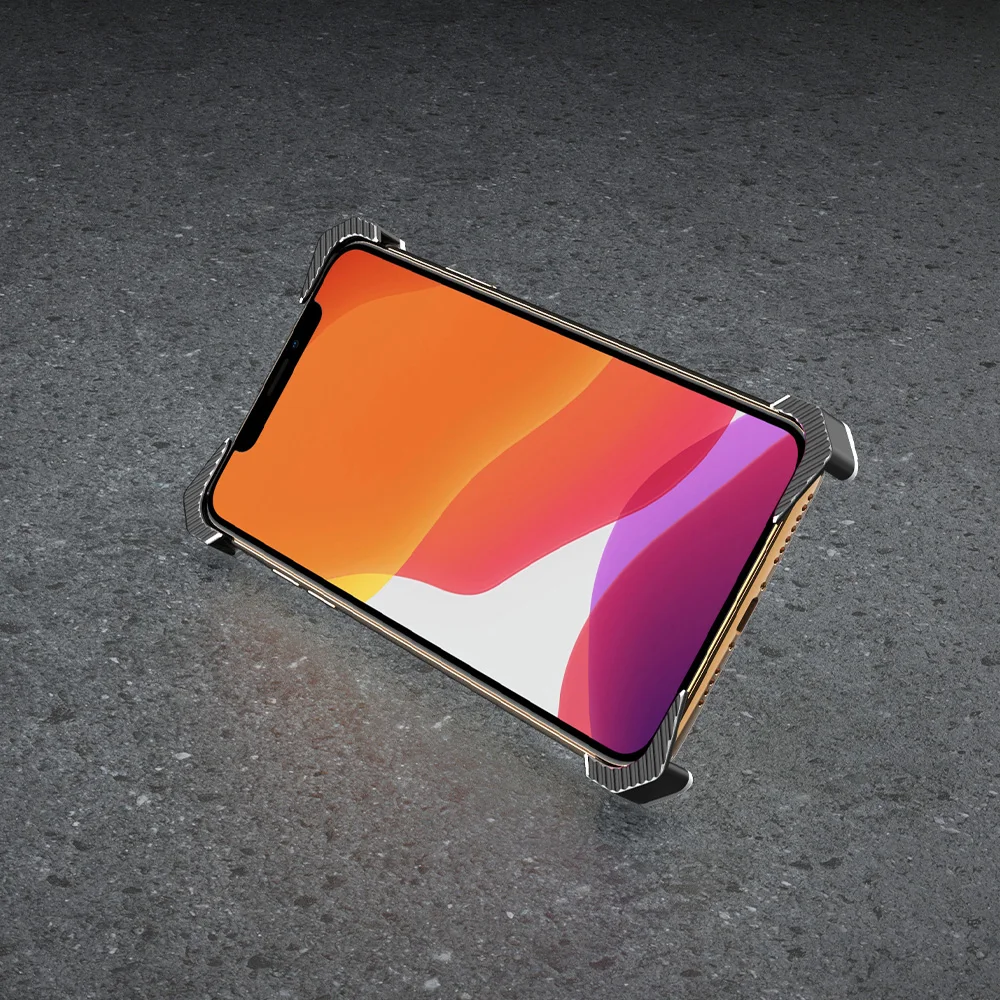 Для Apple Iphone 11 Pro Max X Xr Xs Max 7 8 6s Plus чехол Роскошный 3d Жесткий Алюминиевый металлический каркас кольцо держатель Броня Защитная задняя крышка