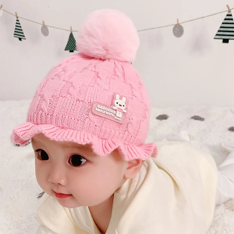 Зимние милые теплые детские дизайнерские шляпы с рисунком для новорожденных девочек и мальчиков, вязаные шапки, 1 шт