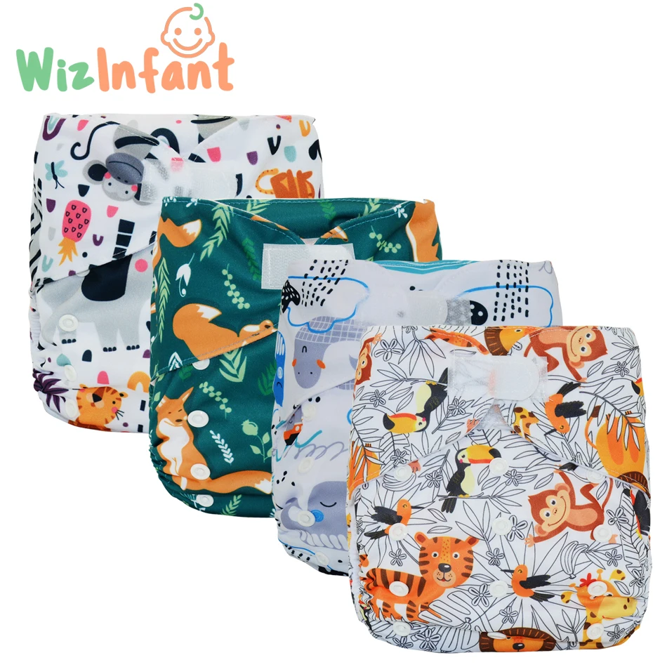 WizInfant-pañal de tela lavable de talla grande XL, ajustable, ecológico, reutilizable, cubierta de tela, apta para bebés de 2 a 5 años
