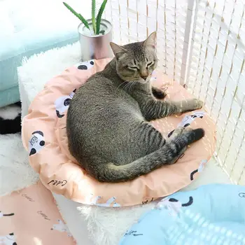 

1Pc 42cm Cat Beds Pet Cool Mat Summer Waterproof Ice Seat Cushion Heat Dissipation Pad