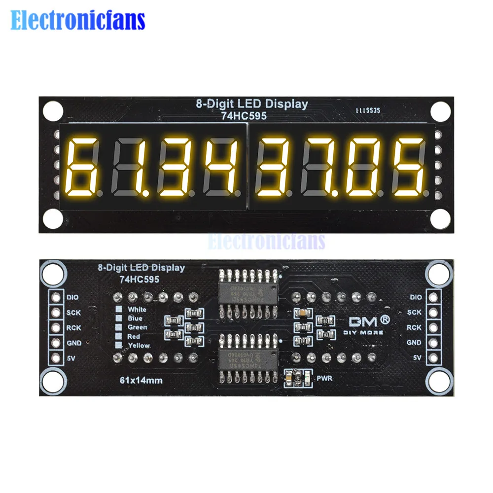 0,36 cala 0,56 cala 8-cyfrowy cyfrowy moduł lampy wyświetlacza 74HC595 7-segmentowy wyświetlacz LED czerwony/zielony/żółty/niebieski/biały dla Arduino