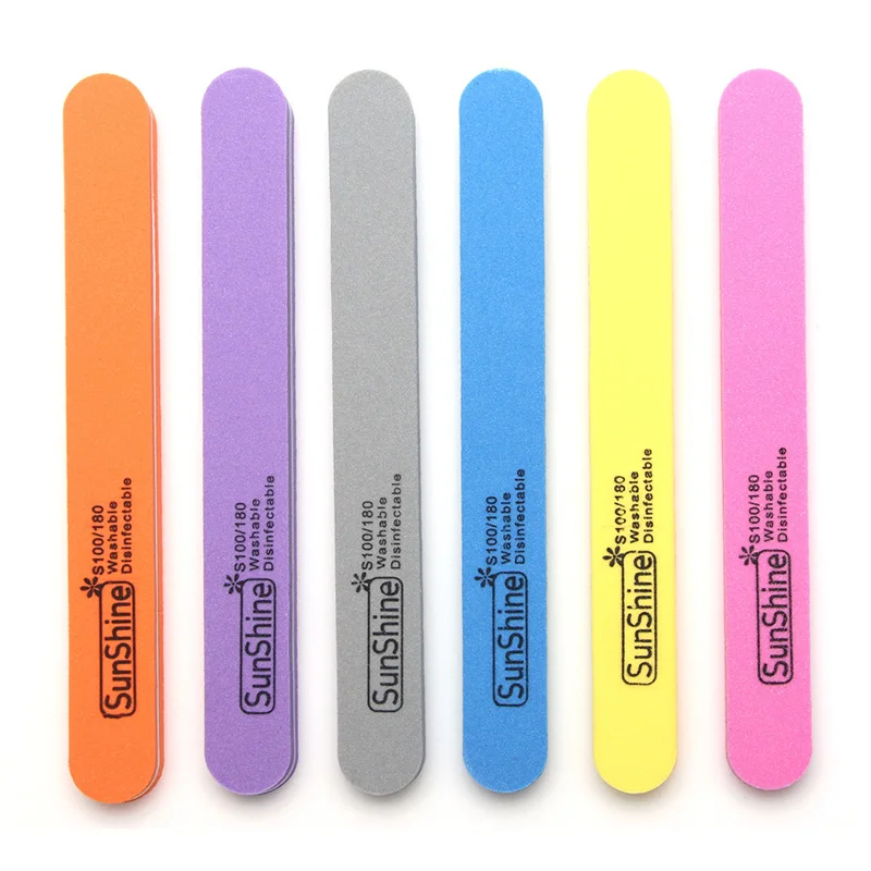 

10pcs Nail Files Buffer Double Side Trimmer Nail Buffer Angle Nail Art Tool Buffing Round Head Washable Sponge