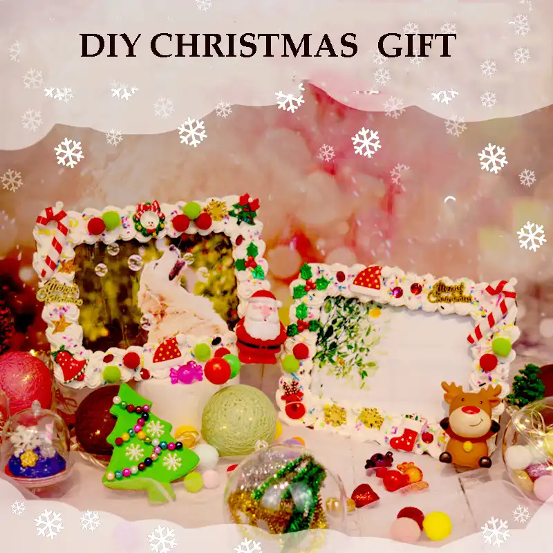 手作り知育玩具キッズdiy木製クラフトクリスマスフォトフレームペースト子供のための教育幼稚園クリスマスギフト クラフトトイ Aliexpress