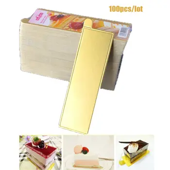 

100Pcs Golden Trangle Paper Cake Board Decoration Display Wedding Birthday 3x2in