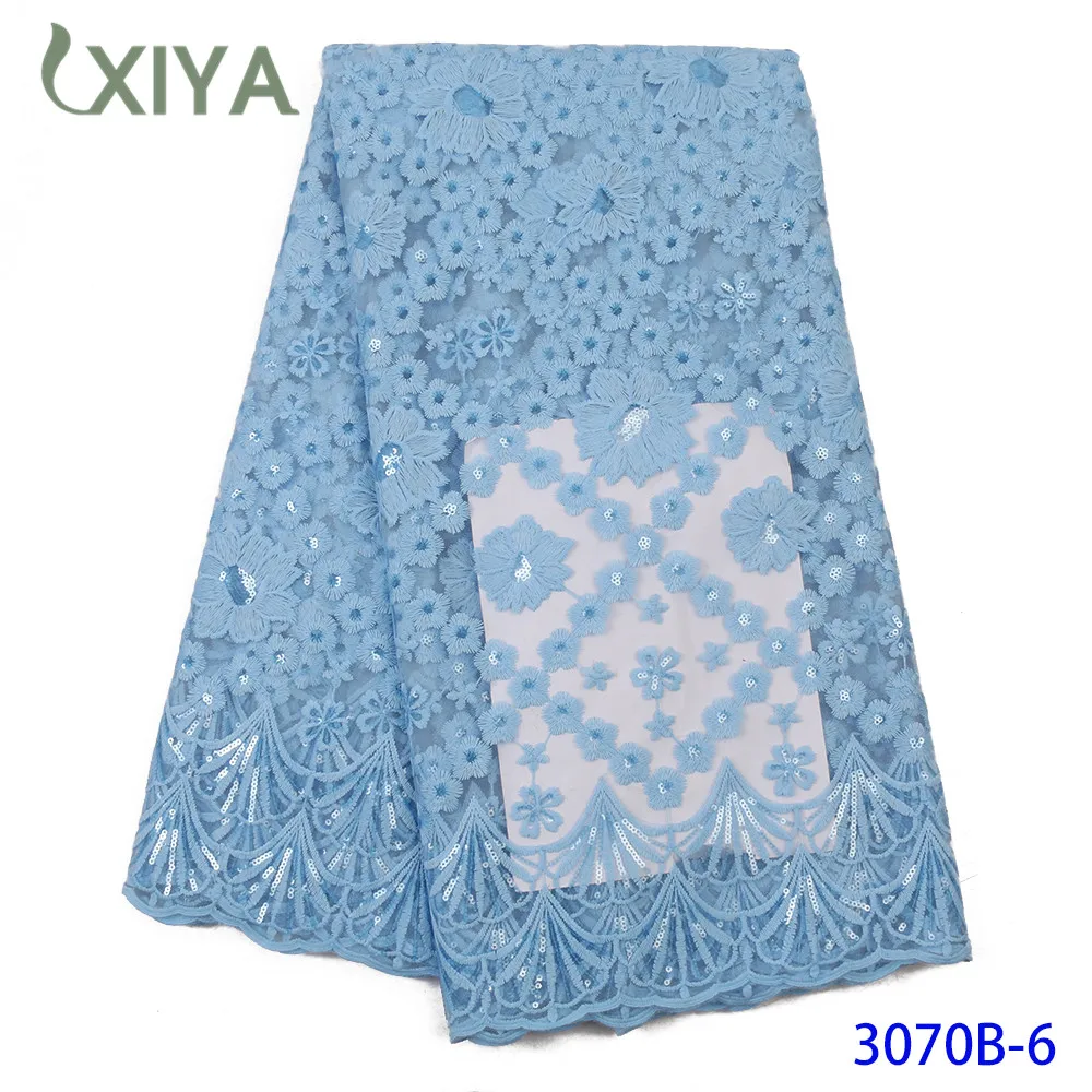 Африканская ткань с вышивкой французская Тюлевая сетчатая кружевная блестками