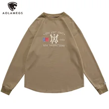 

Aolamegs Sweatshirts Men Knitting Plaid Embroidery Pullover Couple Cozy Harajuku Retro All-match High Street Hoodie Men Clothing