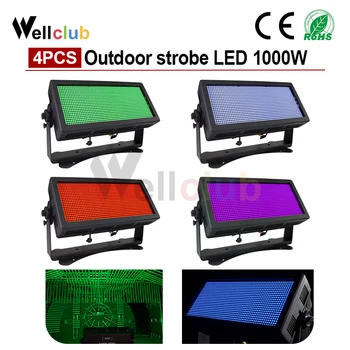 

4pcs IP65 Outdoor Strobe Led 1000W Stage Light 1320pcs RGBW 4in1 SMD Dmx 512 Dj Light For Concert Party Disco Flash Strobe Light