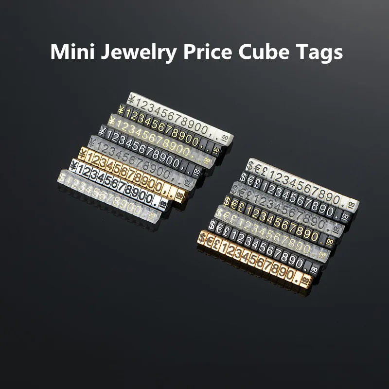 10 Strips Price Display Cubes Tags Adjustable Number Counter Stand Label Price Blocks for Jewelry Watch Ring Dollar Pricing 10 strips price display cubes tags adjustable number counter stand label price blocks for jewelry watch ring dollar pricing