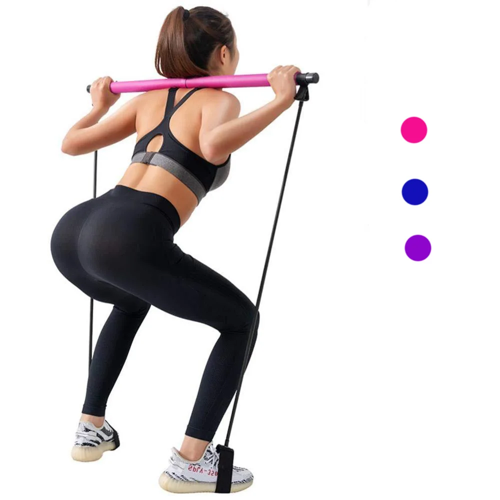 Details about   Yoga Pull Rods Portable Home Yoga Gym Body Abdominal Resistance Bands fr Pilates 