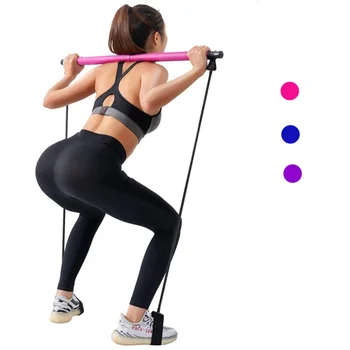 

Yoga Pull Rods Gym Bar Pilates Resistance Band Body Abdominal Resistance Bands for Pilates Exercise Stick Fitness Rope Puller