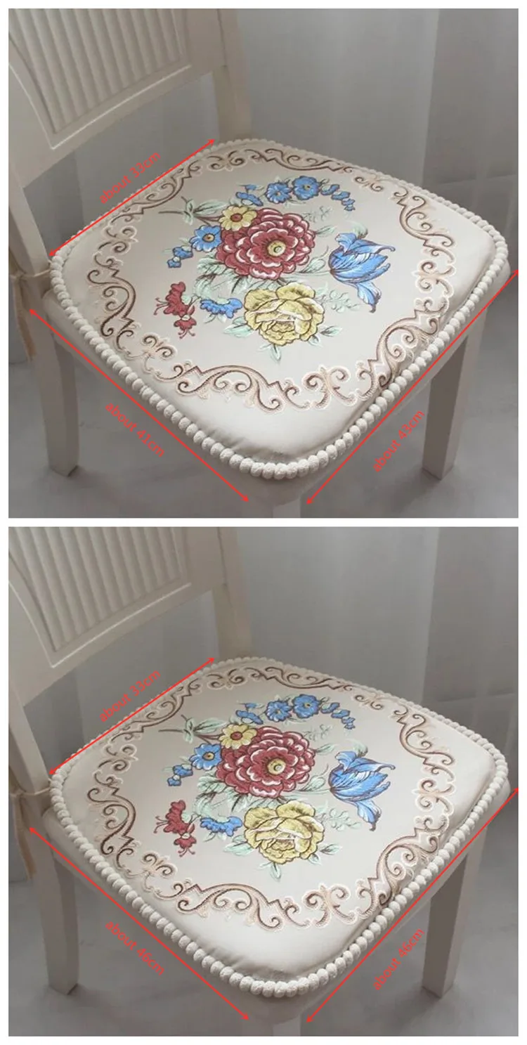 Европейский Стильный обеденный стул Подушка Decoractive Coussin коврик кухонный офисный диван покрывало на кресло Сидящая Подушка цветочный узор сиденье коврик