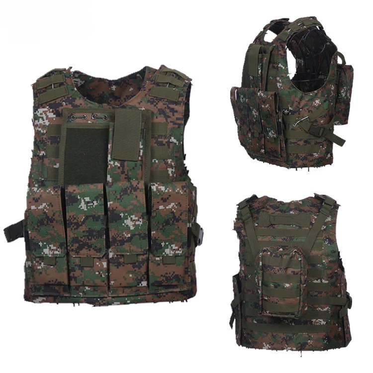 Jungle Digital Тактический Камуфляжный износостойкий Жилет MOLLE, многофункциональный легкий боевой жилет CS, боевое тактическое снаряжение - Цвет: Jungle Digital
