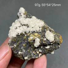 

100% natural pyrite crystal mica symbiotic gem raw stone ore specimen