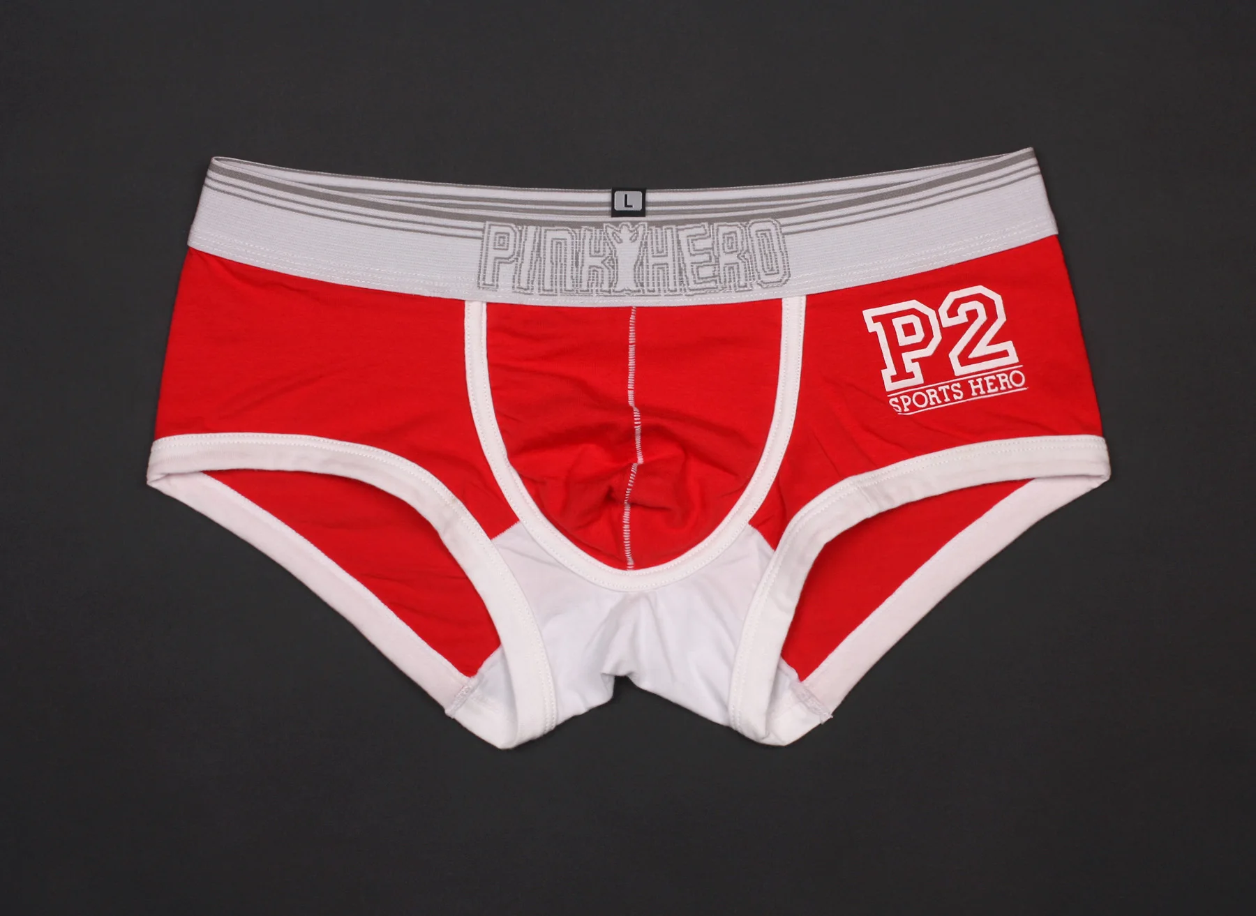 Red Cotton-printed boxer briefs