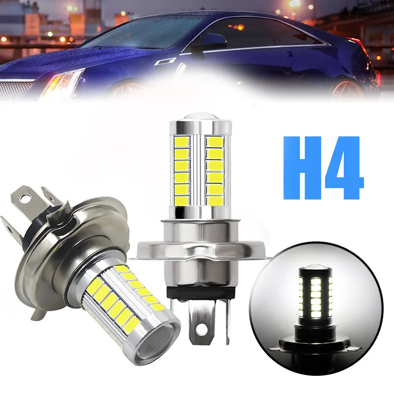 2 шт Автомобильный светодиодный светильник H4 H7 5630 33SMD дневные ходовые огни 12V