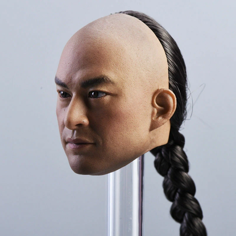 Qing Dynasty Long Braid Male Head Model 1/6 scale Action Figure Head Model