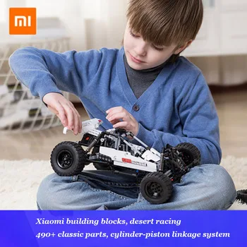 

Hot Xiaomi Building Blocks Robot Desert Racing Car DIY Educational Toys Ackermann Steering Cylinder Piston Linkage Kids Gift