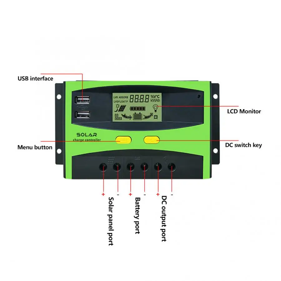 28-10AWG 30A 48V солнечный регулятор заряда IP32 водонепроницаемый PWM солнечный Chatging контроллер защита от избыточной зарядки