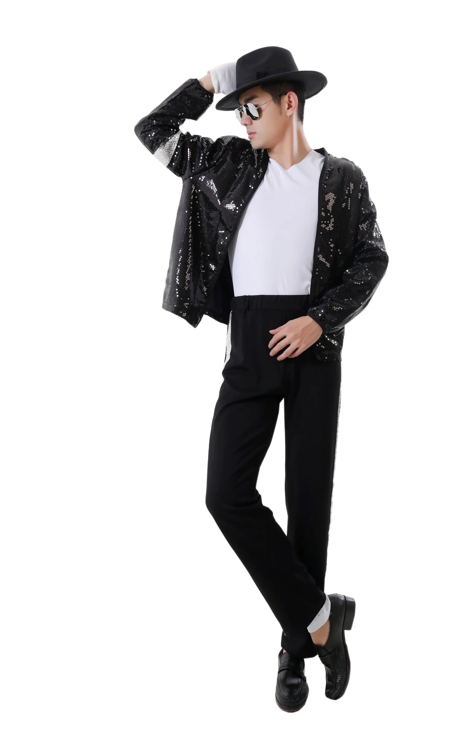 Michael Jackson Cosplay MJ Cos Adulto Bambino Costume 6pcs MJ Billie Jean  Jacket + Pant + Tshirt + Calzini E Calzettoni + guanto + Hat - AliExpress