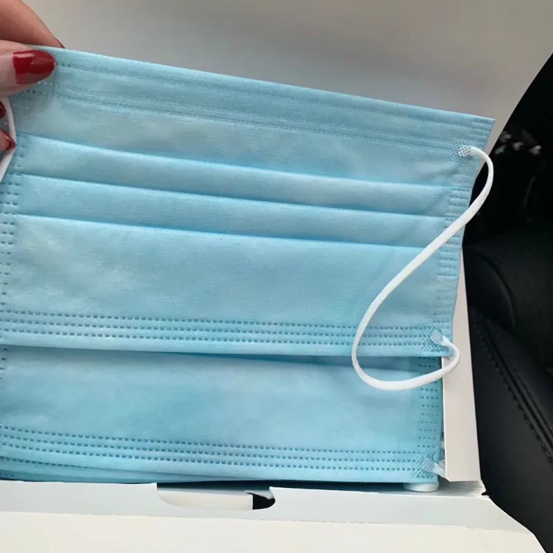 

Hot Sale 10/20/50/100pcs Solid Color Face Mouth Masks Non Woven Disposable Anti-Dust Surgical Medical Earloops Masks