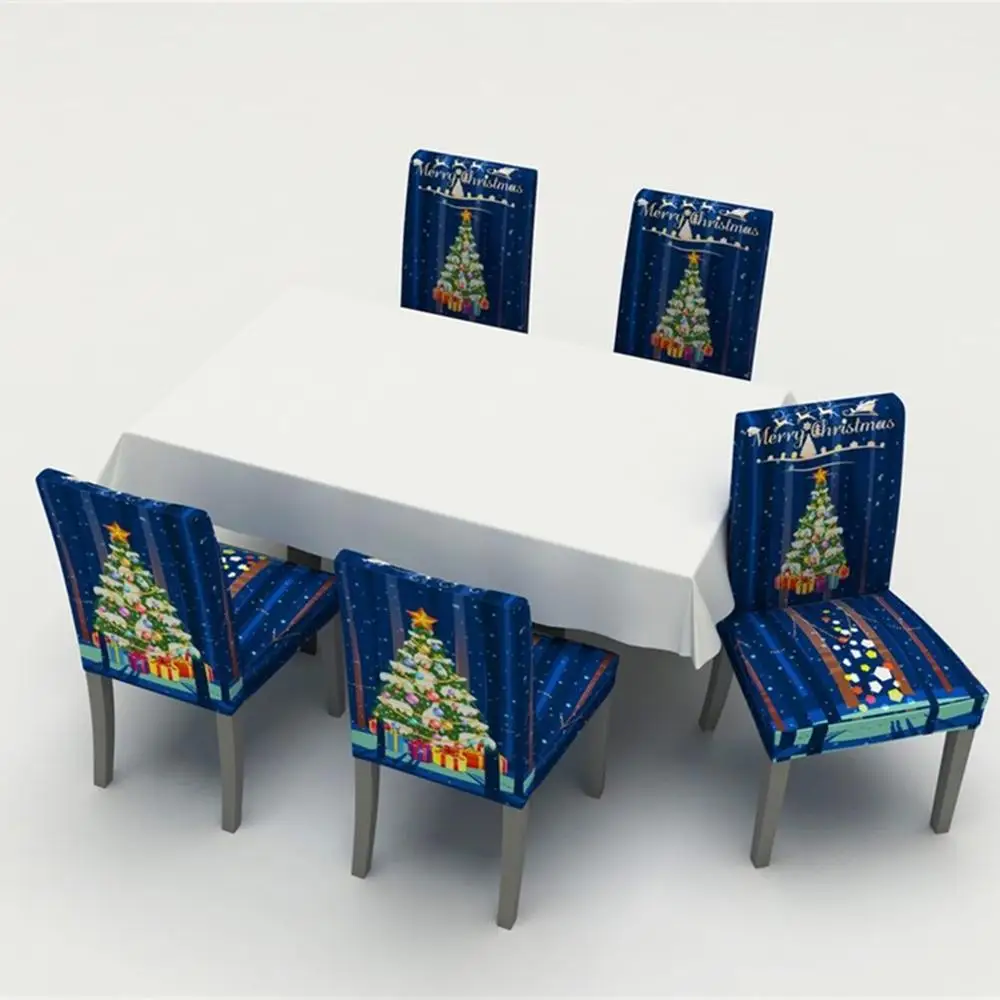 

Digital Printing Stretch Christmas Chair Cover/Tablecloth Christmas Style Simple Modern Table Decoration