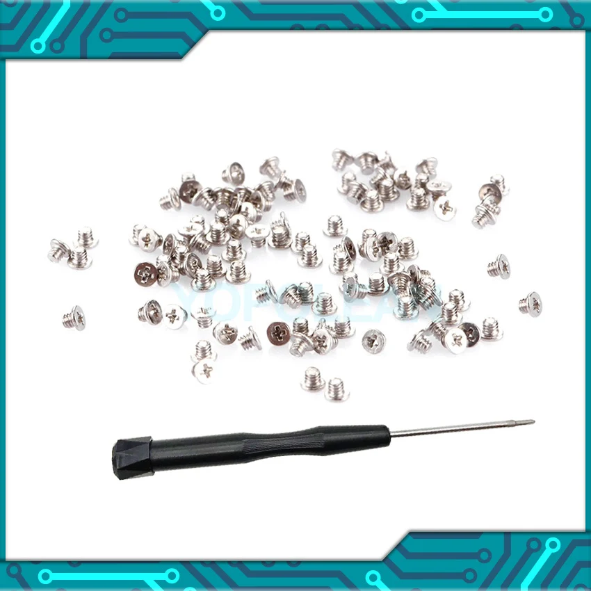 Новые серебряные винты для клавиатуры с отверткой Macbook Pro Air Retina A1278 A1286 A1297 A1465 A1466