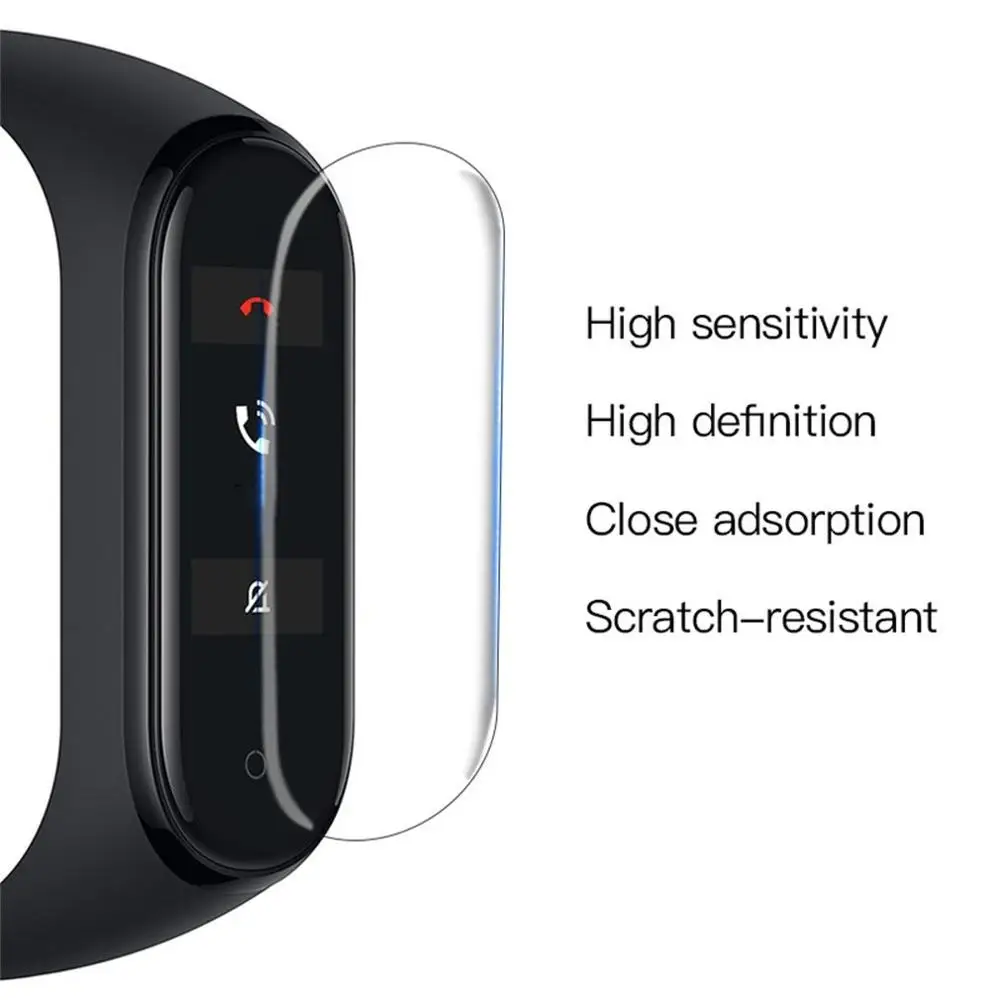 For Xiaomi Miband 4 Bare Film Soft Hd Protective Smooth Surface Automatic Adsorption Sensitive Manipulation | Электроника