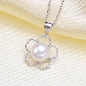 

Pendant Mount Pearl Accessories 925 sterling silver pendant of the same design Jewelry DIY No Pearl Free Shipping