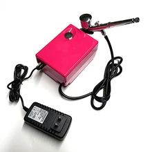 Набор кистей и ручек двойного действия с мини воздушным компрессором, игла 0,3 мм, чашка 7CC, аэрограф для подачи гравитации для художественного макияжа крафт ногтей