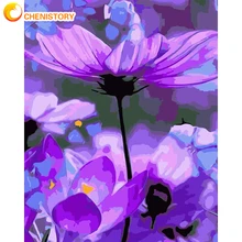 

CHENISTORY Frame DIY Painting By Numbers Flowers Modern Wall Art Picture By Number Acrylic Canvas By Numbers For Diy Home Decors