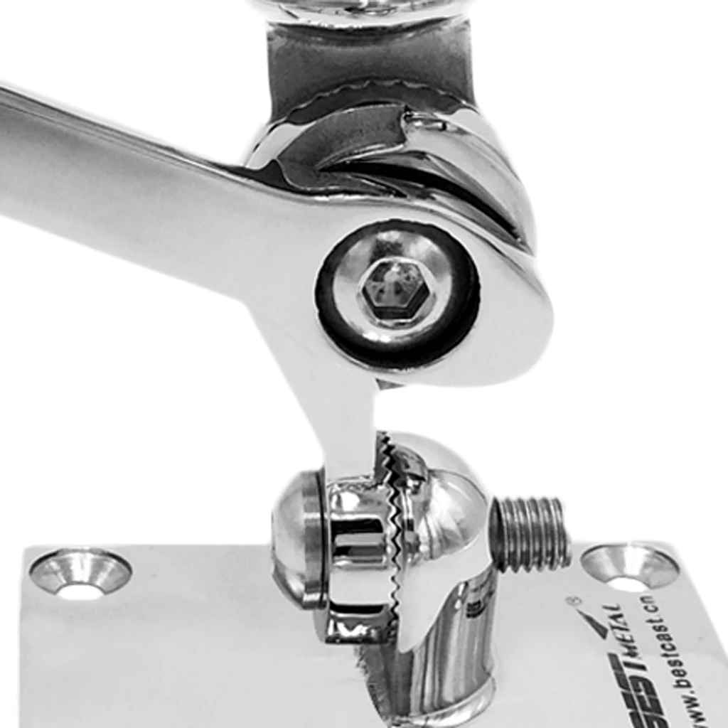 Heavy Duty 316 Stainless Steel Adjustable VHF Antenna Base Ratchet Mount for Boat Marine