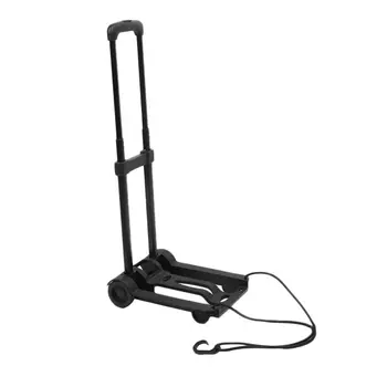 

Folding Luggage Shopping Cart 40Kg Aluminum Alloy Car Folding Luggage Cart Portable Travel Trailer Household Luggage Cart