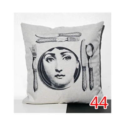 Винтаж rosenthal Piero fornasetti Подушка Красота уход за кожей лица Хлопок и лен с принтом подушки с сердцевина из хлопчатобумажной пряжи автомобиля офис диван наволочка подушки для дома - Color: 8