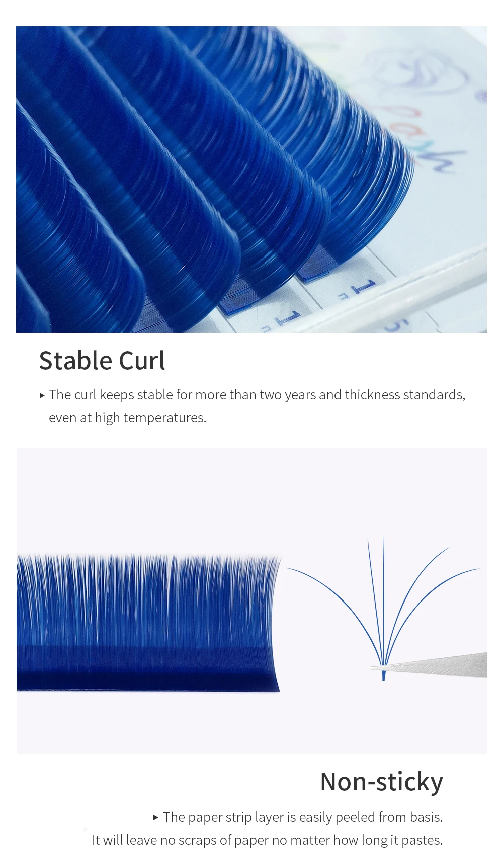 GLAMLASH Farbige Easy Fan Lashes Wimpernverlängerung Nerzwimpern weiches russisches Volumen Fake Lashes Farbe natürliche farbige Wimpern – Detail 5