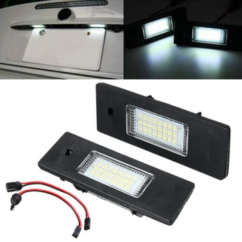 

Canbus License Plate Light Lamp 18-SMD White Left+Right Durable Practical