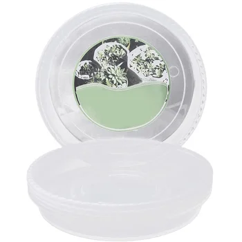 

Clear Plant Saucers in Thick Flower Pot Saucers in 13.2 Inches Round Plant Tray Waterproof for Drips Recycle Indoor or Balcony (