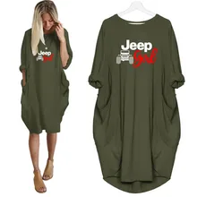 Divertido Jeep chica automóvil letra imprimir vestido femenino Harajuku de hombro manga larga Vintage Vestido Mujer amante regalo de Navidad