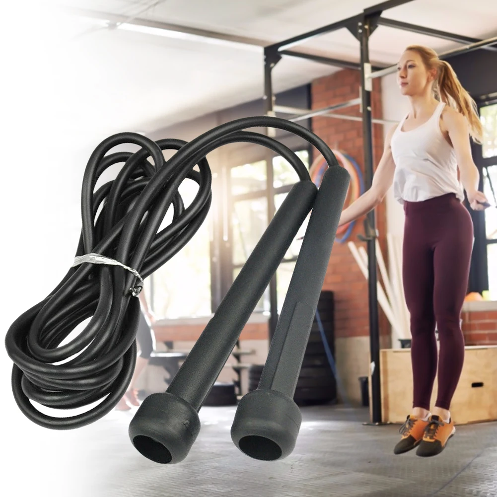 

Gym Skipping Rope Boxing Speed Exercise Fitness Black Portable
