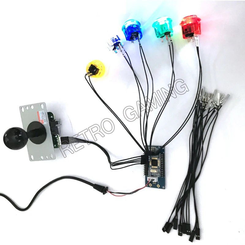 US $117.60 HOME PS3 amp PC USB Zero Delay Encoder Adapter Controller Board Fit 5v Led illuminated Push Button 5Ppin Joystick Arcade Parts