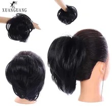 XUANGUANG синтетический парик Резиновая лента вьющиеся волосы булочка пончик грязный шиньон для женщин 10 цветов расширение хлеб