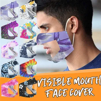 

10PC Smile Face ma$k With Clear Vinyl Visible Expression Lip Reading ma$k